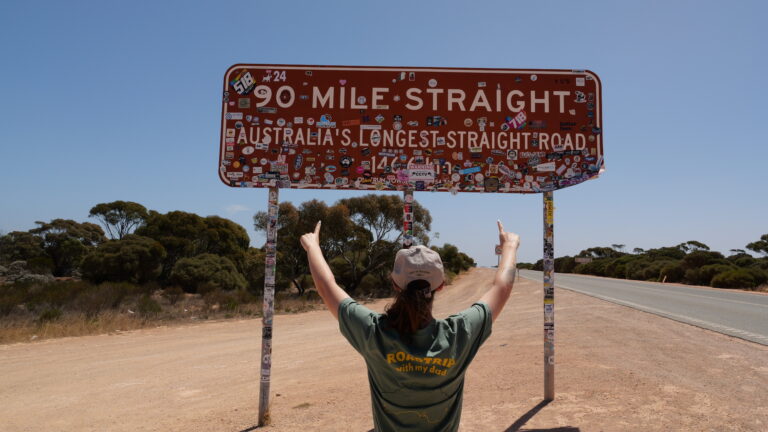 Margo 90 mile straight road sign